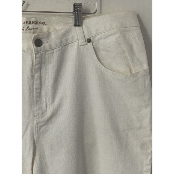 Lauren Ralph Lauren Classic Straight Stretch Jeans Womens Size 16 Beige 36x29 - Picture 3 of 13